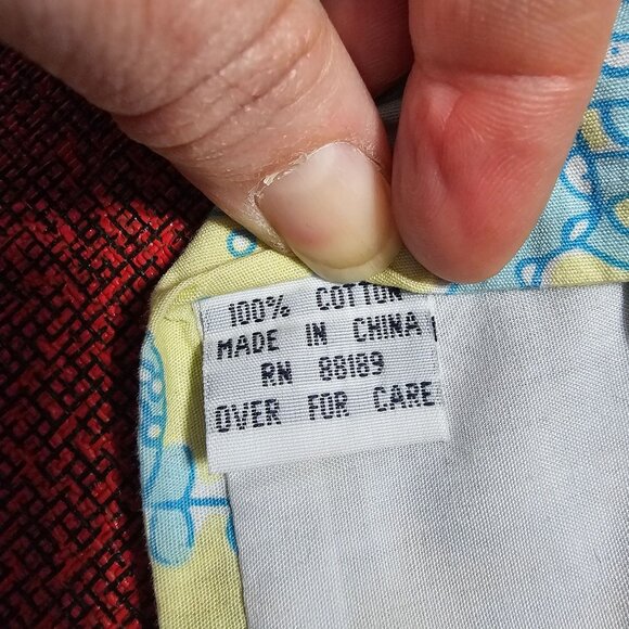 VTG Y2K Lilly Pulitzer Patchwork Tie Floral & Oceanic Print White Label Preppy - Picture 6 of 9